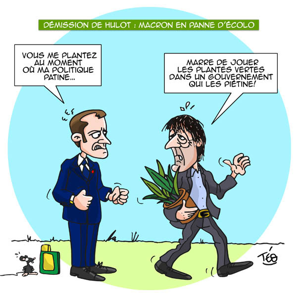 Dessin Téo : démission Nicolas Hulot